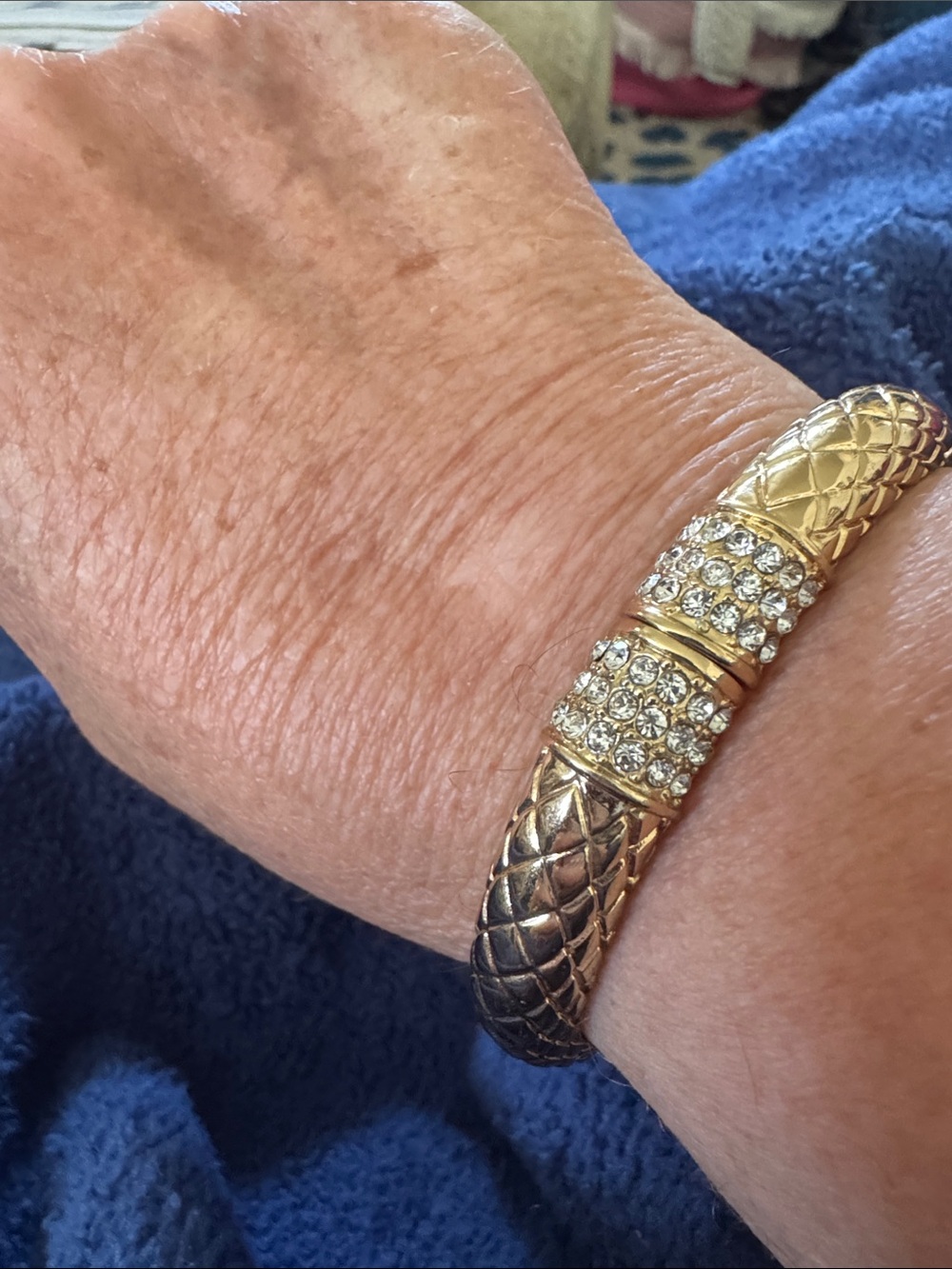 Lilly Pulitzer Gold-Tone Braided Pavé Crystal Bracelet